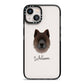 Chow Shepherd Personalised iPhone 13 Black Impact Case on Silver phone
