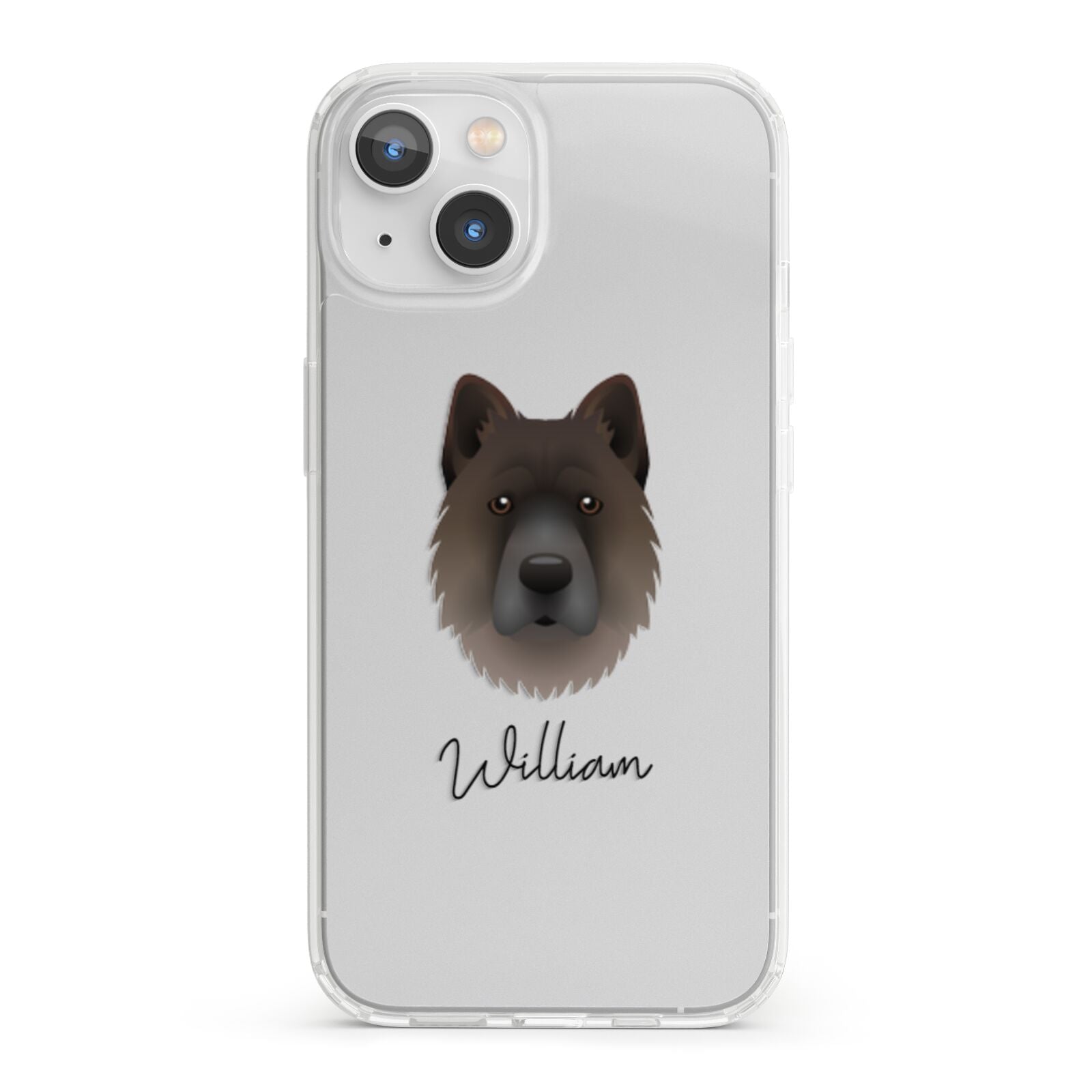 Chow Shepherd Personalised iPhone 13 Clear Bumper Case