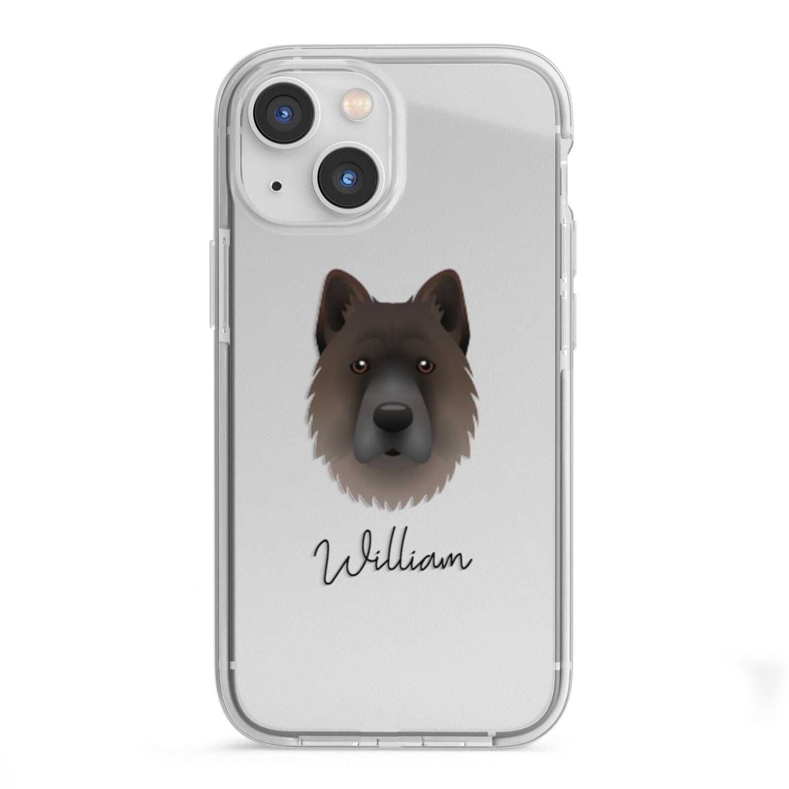 Chow Shepherd Personalised iPhone 13 Mini TPU Impact Case with White Edges