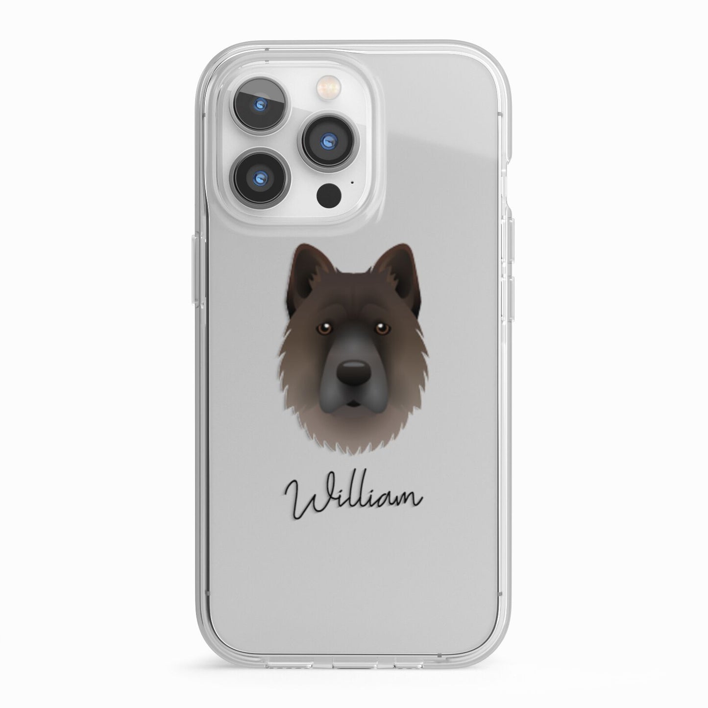 Chow Shepherd Personalised iPhone 13 Pro TPU Impact Case with White Edges
