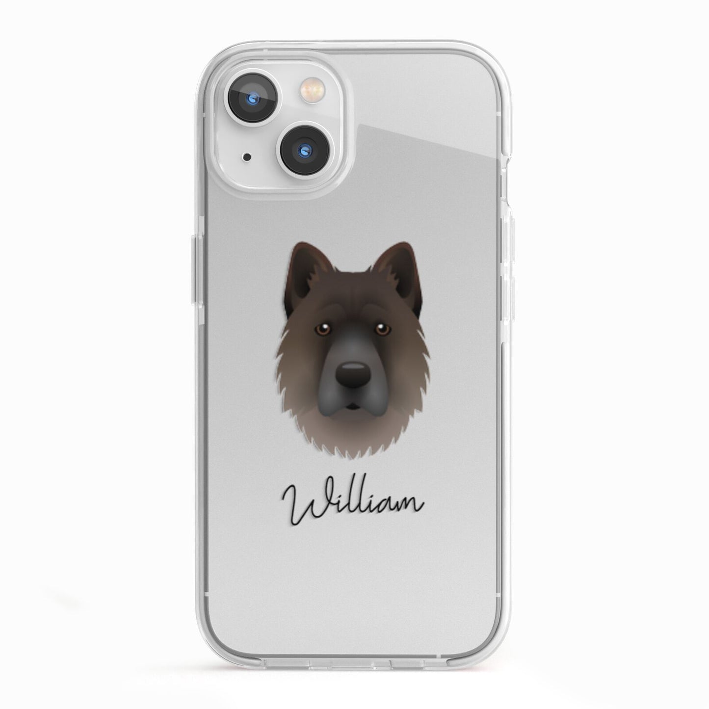 Chow Shepherd Personalised iPhone 13 TPU Impact Case with White Edges
