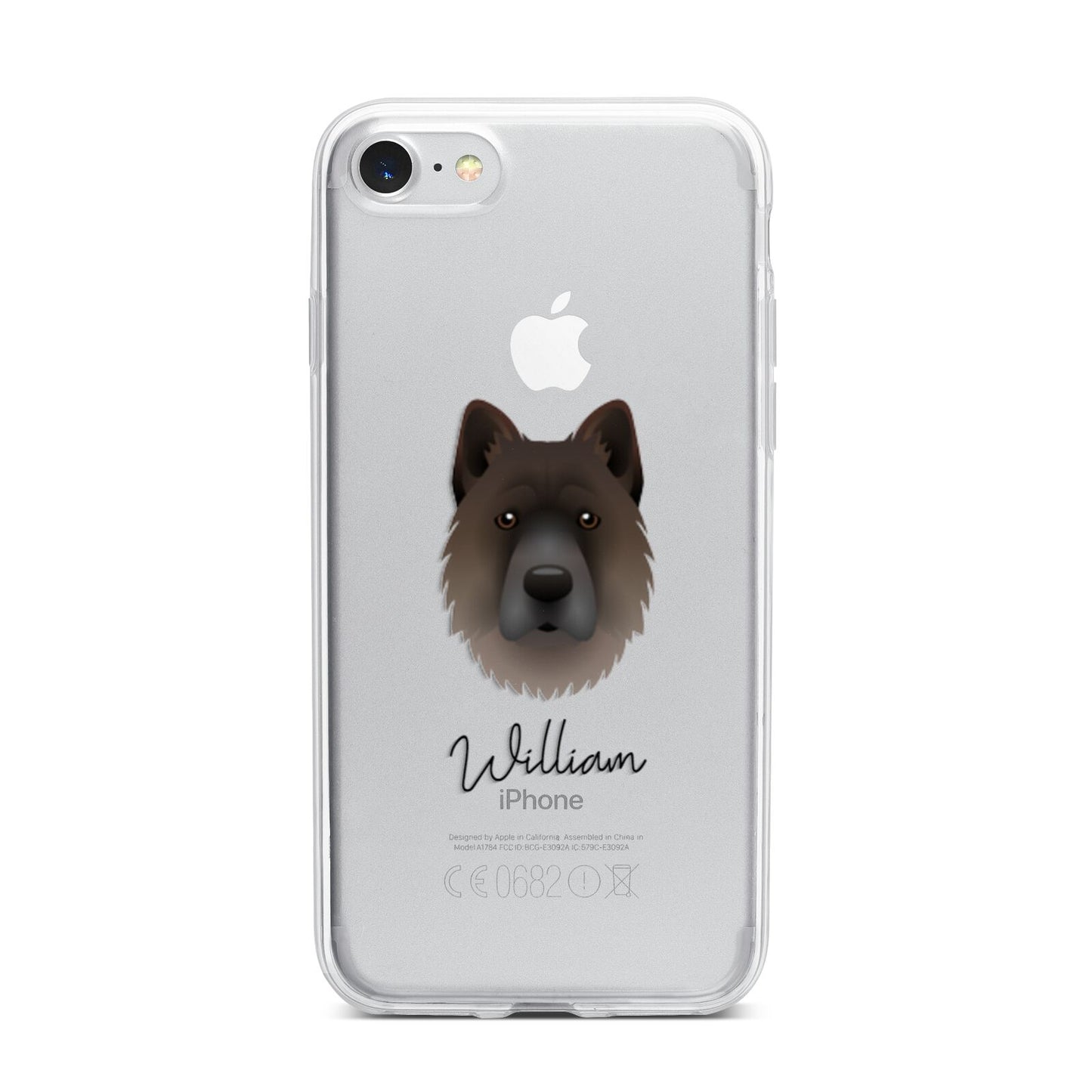 Chow Shepherd Personalised iPhone 7 Bumper Case on Silver iPhone