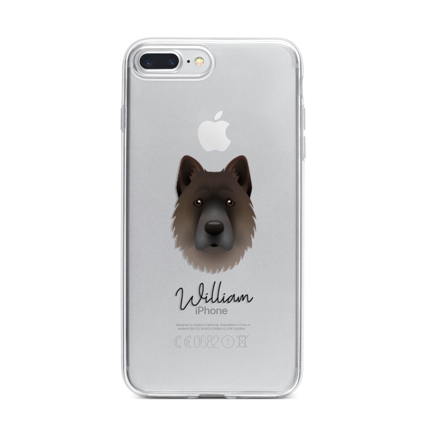 Chow Shepherd Personalised iPhone 7 Plus Bumper Case on Silver iPhone