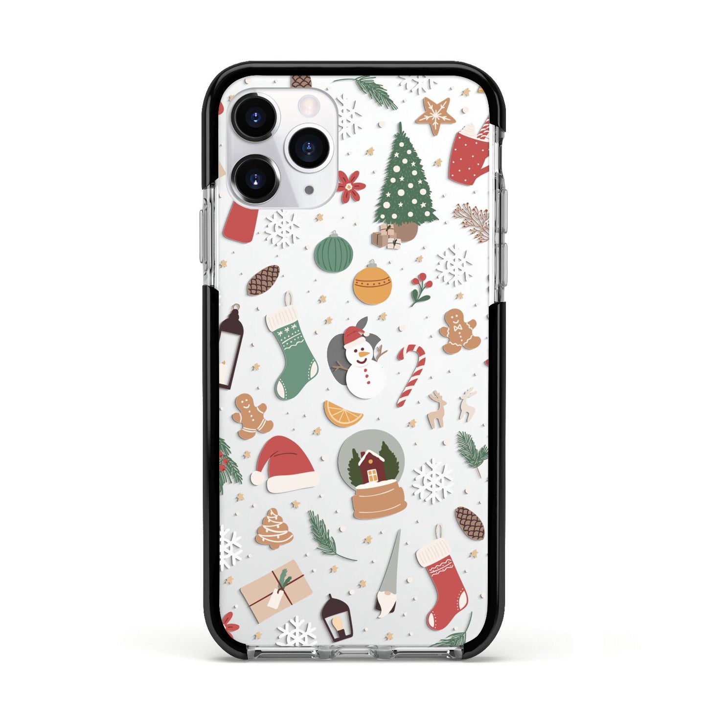 Christmas Assortments Apple iPhone 11 Pro in Silver with Black Impact Case