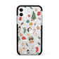 Christmas Assortments Apple iPhone 11 in White with Black Impact Case