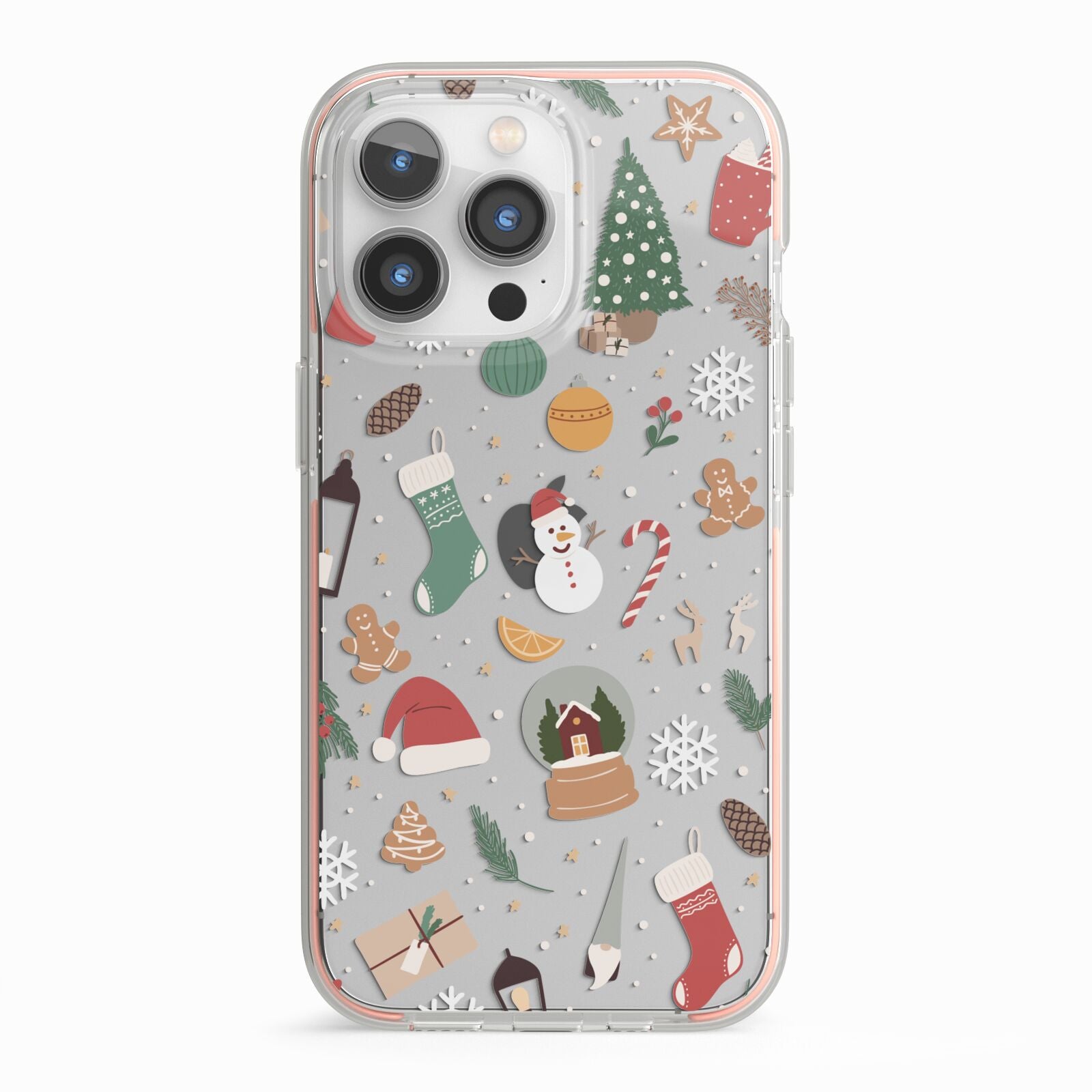Christmas Assortments iPhone 13 Pro TPU Impact Case with Pink Edges