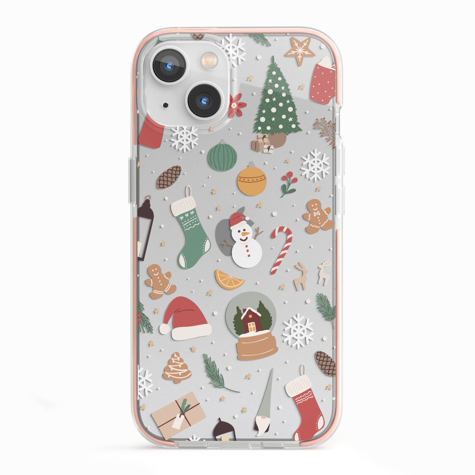 Christmas Assortments iPhone 13 TPU Impact Case with Pink Edges