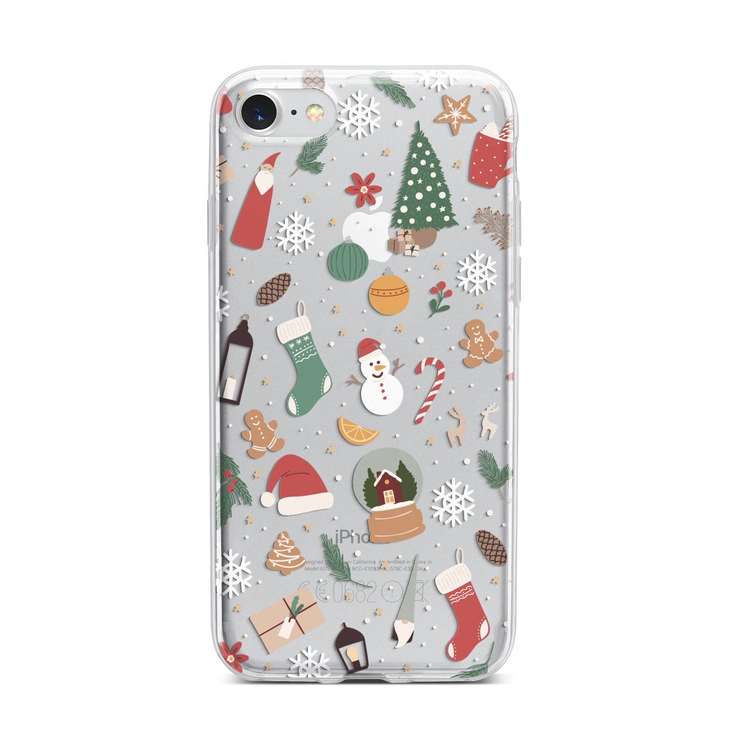 Christmas Assortments iPhone 7 Bumper Case on Silver iPhone