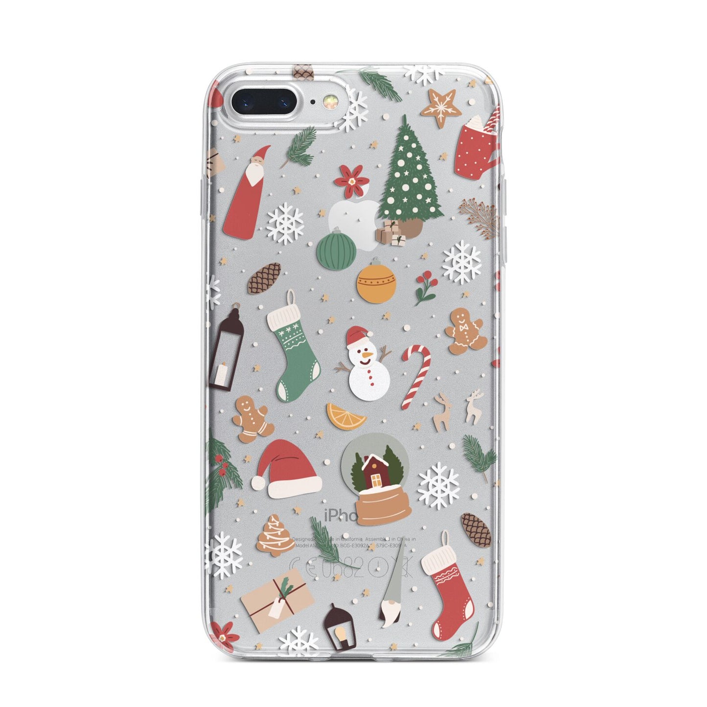 Christmas Assortments iPhone 7 Plus Bumper Case on Silver iPhone