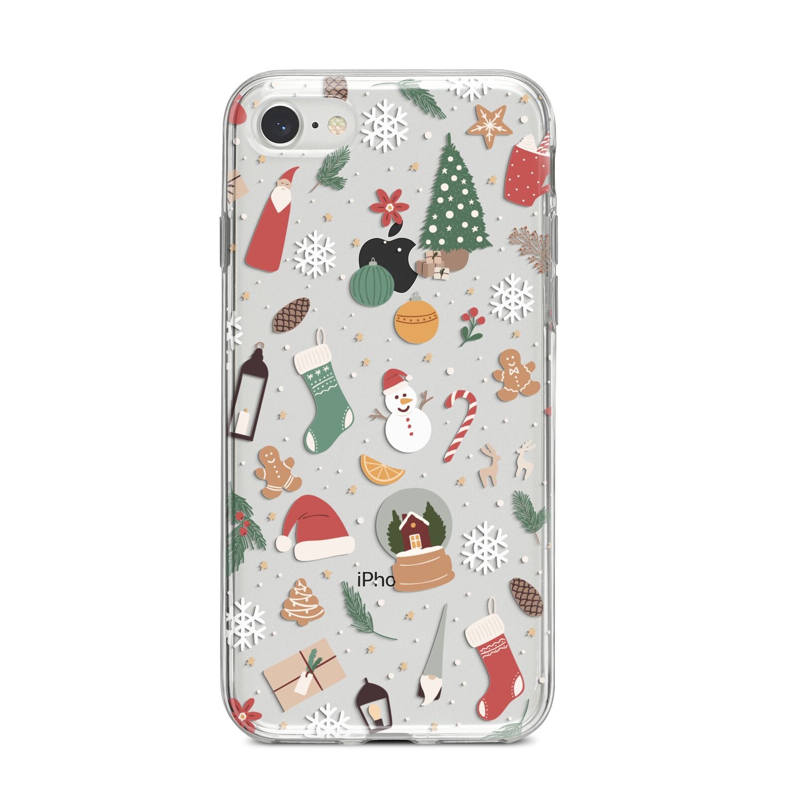 Christmas Assortments iPhone 8 Bumper Case on Silver iPhone