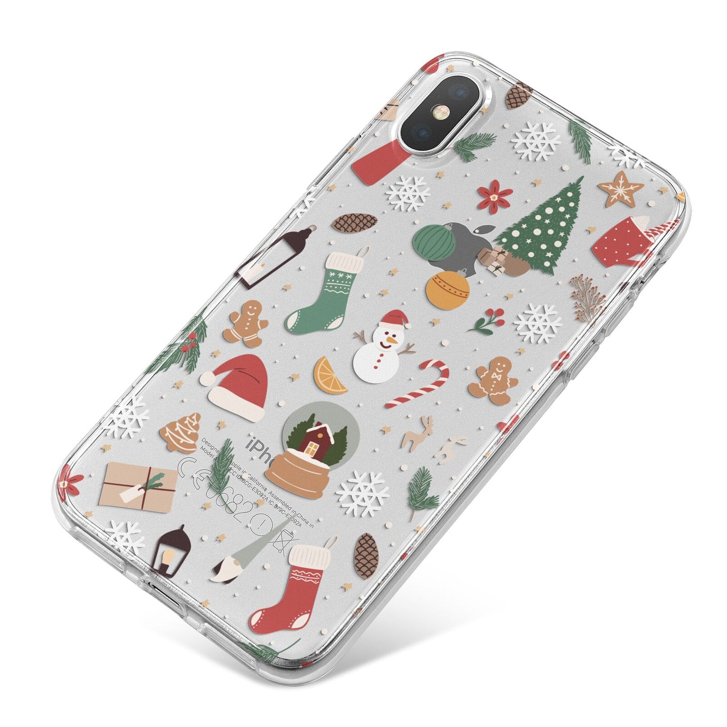 Christmas Assortments iPhone X Bumper Case on Silver iPhone