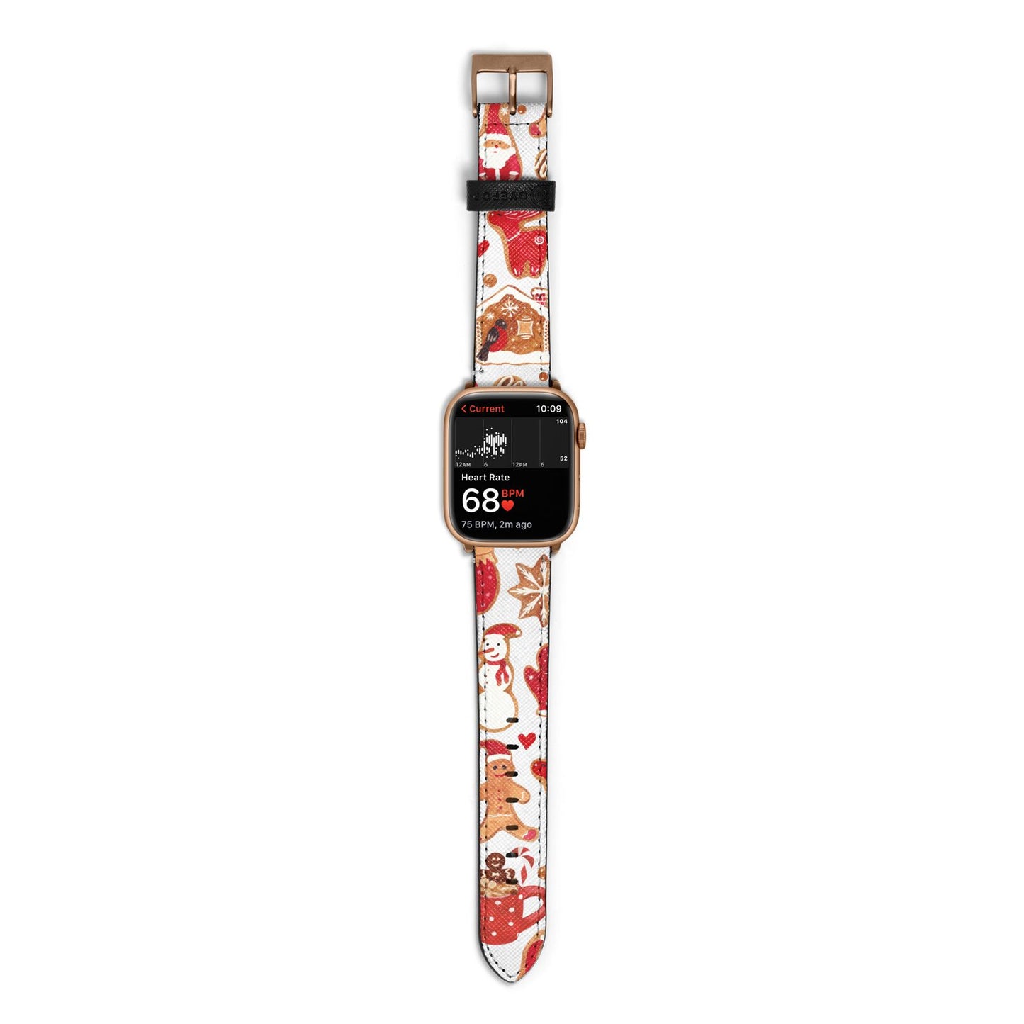 Christmas Baking Apple Watch Strap Size 38mm with Gold Hardware