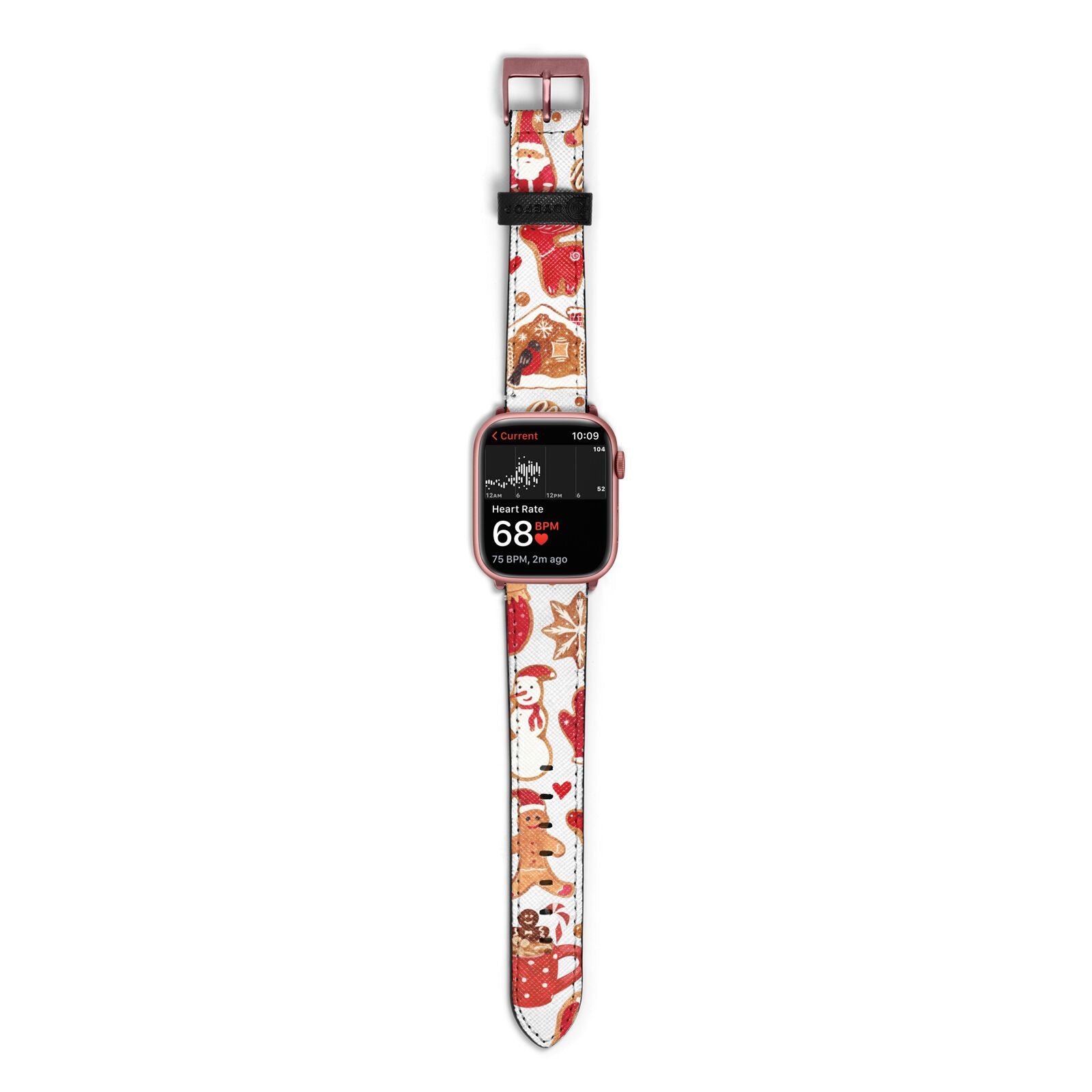 Christmas Baking Apple Watch Strap Size 38mm with Rose Gold Hardware