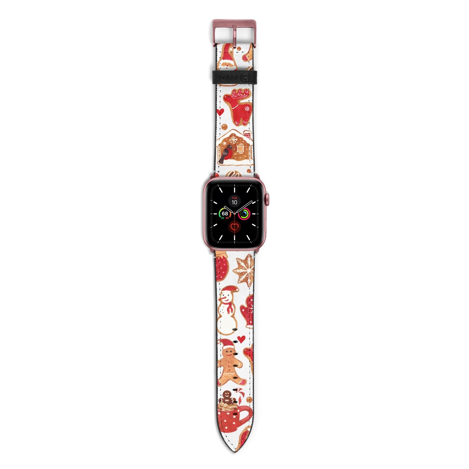 Christmas Baking Apple Watch Strap with Rose Gold Hardware