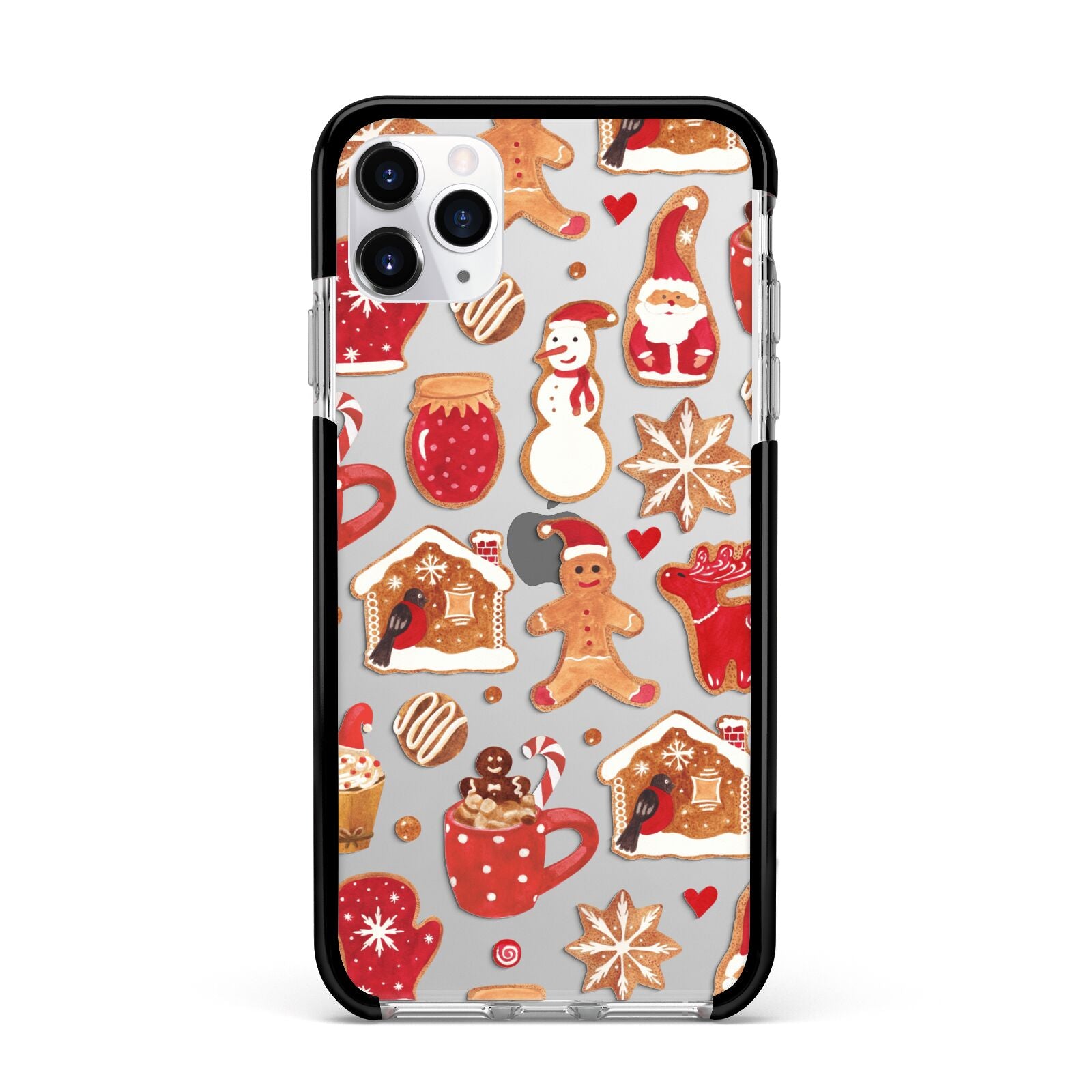 Christmas Baking Apple iPhone 11 Pro Max in Silver with Black Impact Case