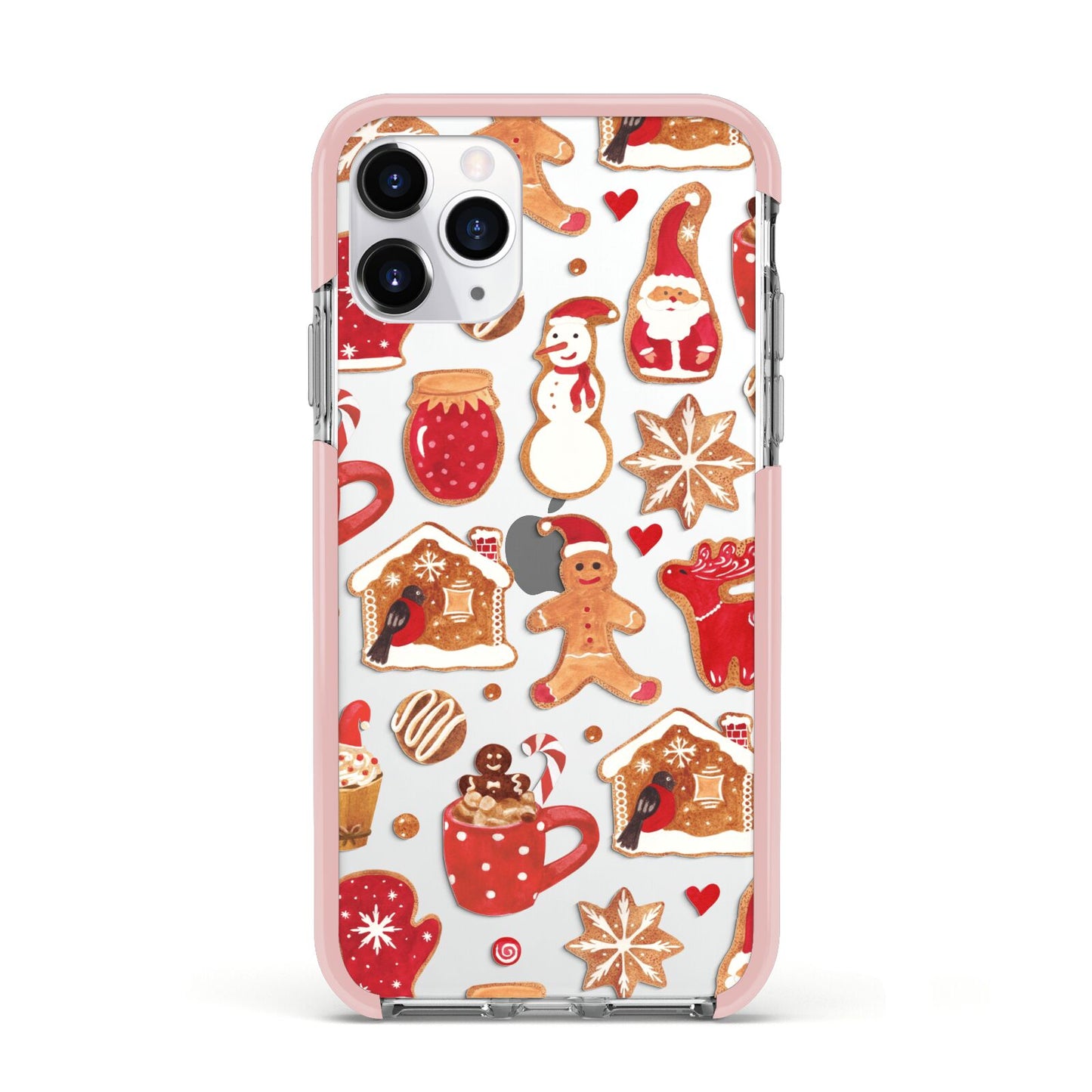 Christmas Baking Apple iPhone 11 Pro in Silver with Pink Impact Case