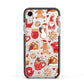 Christmas Baking Apple iPhone XR Impact Case Black Edge on Silver Phone