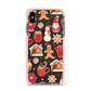 Christmas Baking Apple iPhone Xs Max Impact Case Pink Edge on Black Phone
