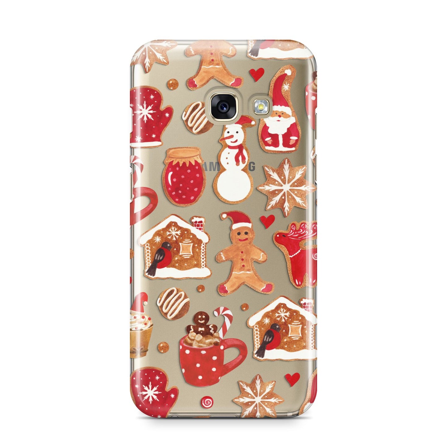 Christmas Baking Samsung Galaxy A3 2017 Case on gold phone