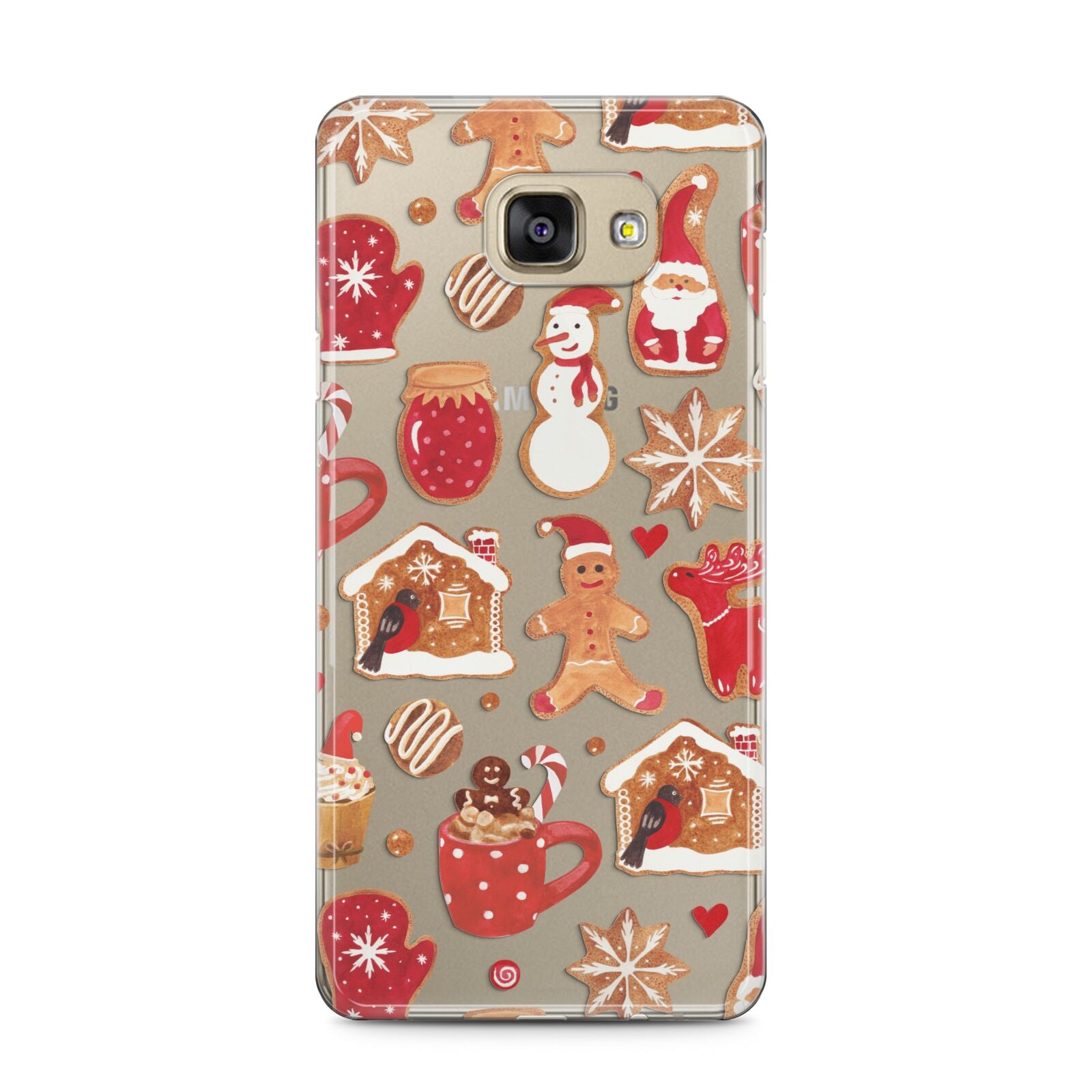 Christmas Baking Samsung Galaxy A5 2016 Case on gold phone