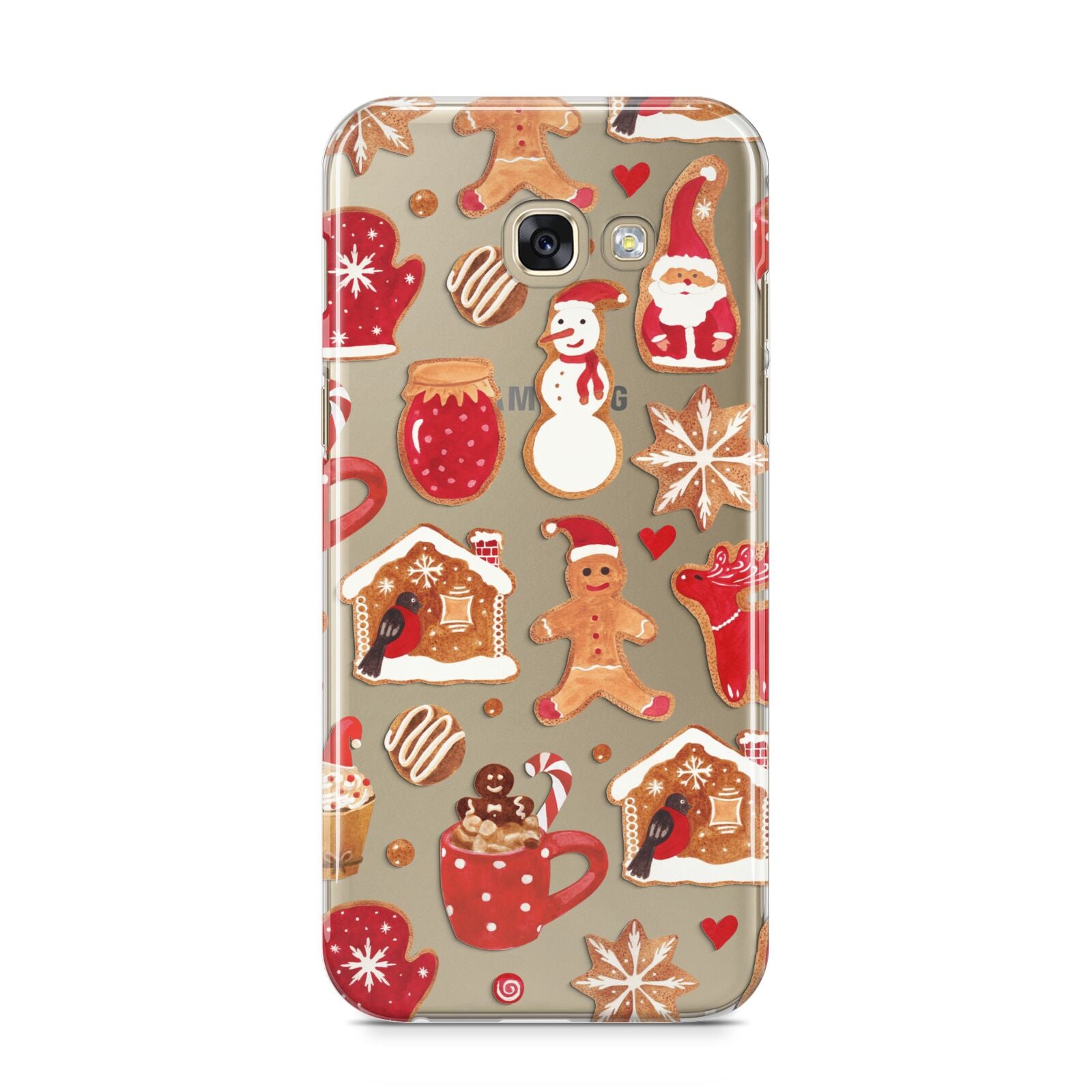 Christmas Baking Samsung Galaxy A5 2017 Case on gold phone