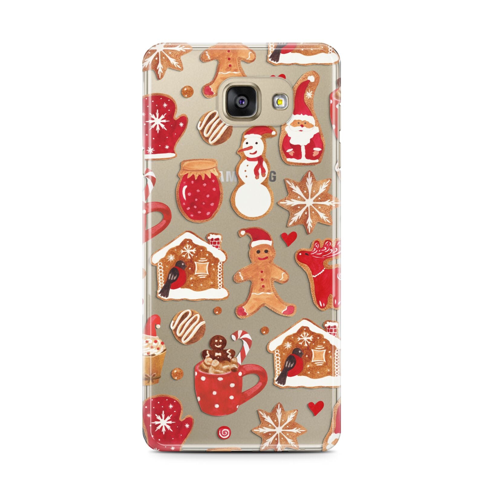 Christmas Baking Samsung Galaxy A7 2016 Case on gold phone