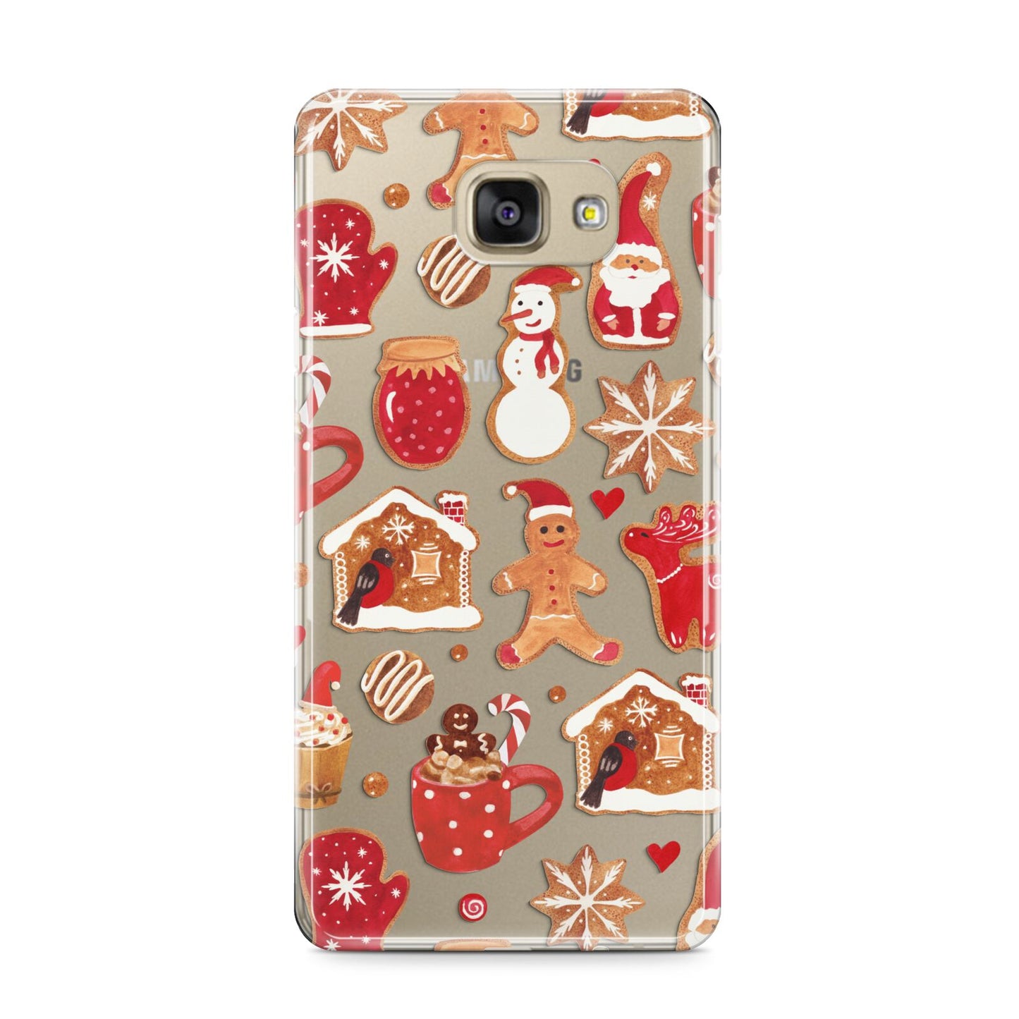 Christmas Baking Samsung Galaxy A9 2016 Case on gold phone