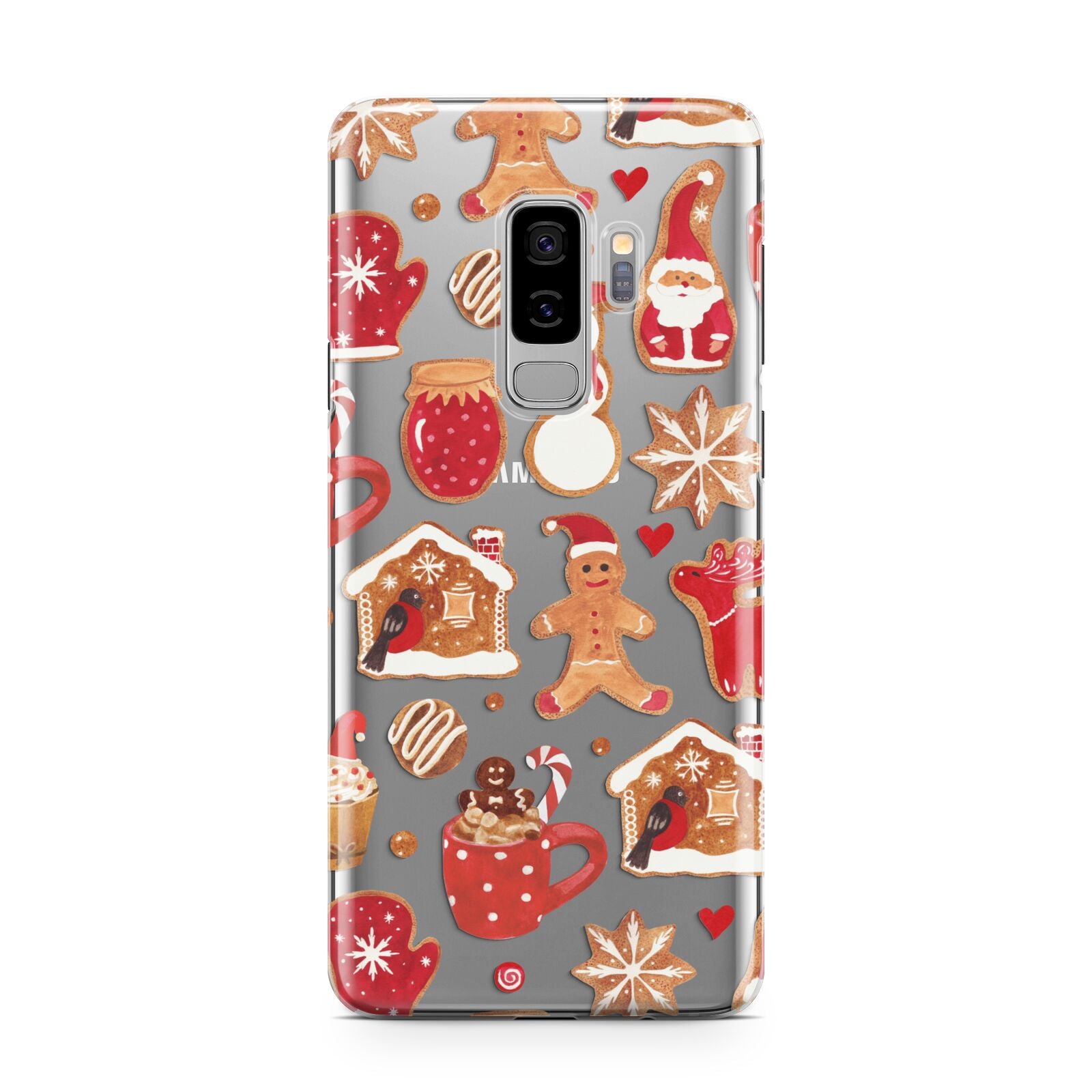 Christmas Baking Samsung Galaxy S9 Plus Case on Silver phone