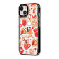 Christmas Baking iPhone 13 Black Impact Case Side Angle on Silver phone