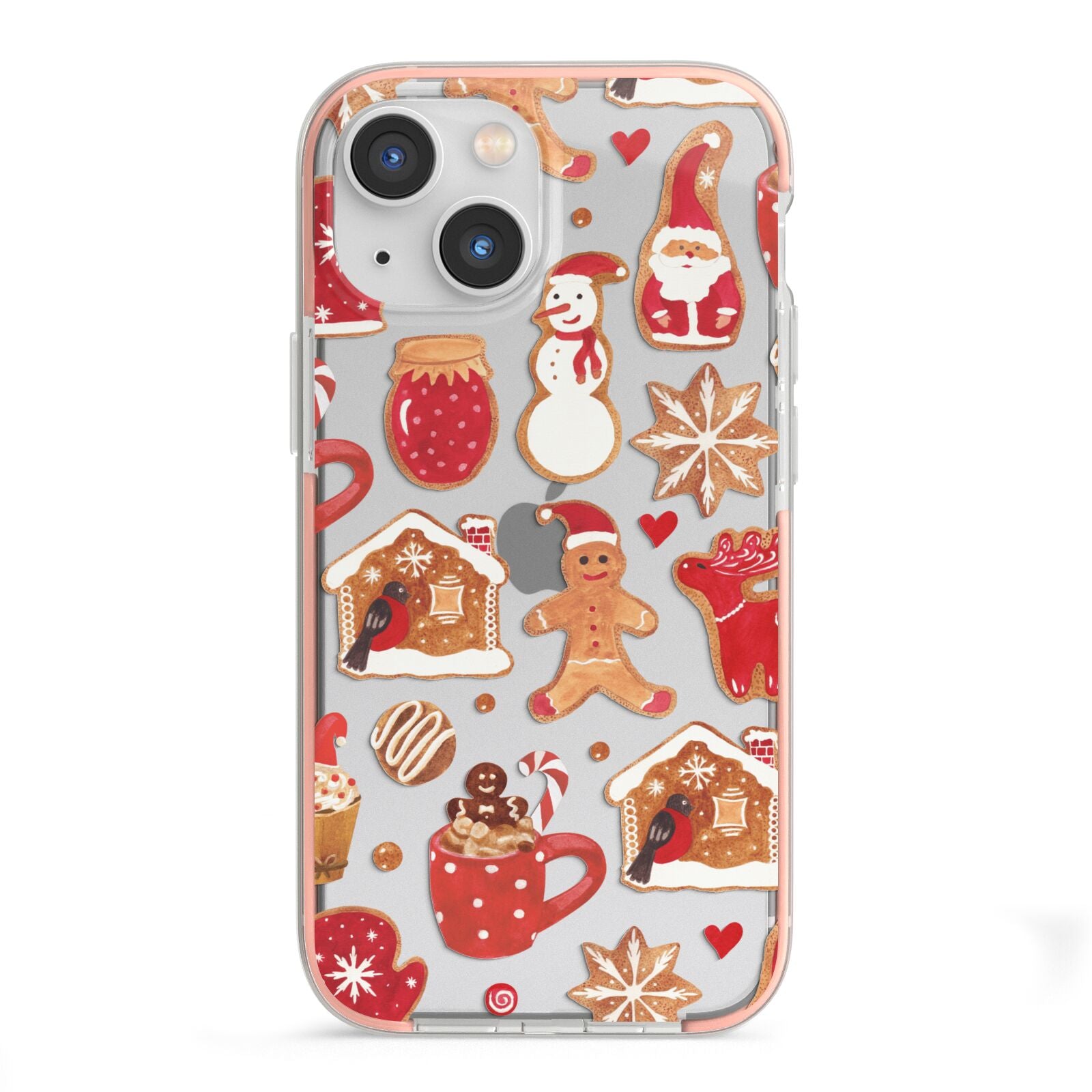 Christmas Baking iPhone 13 Mini TPU Impact Case with Pink Edges