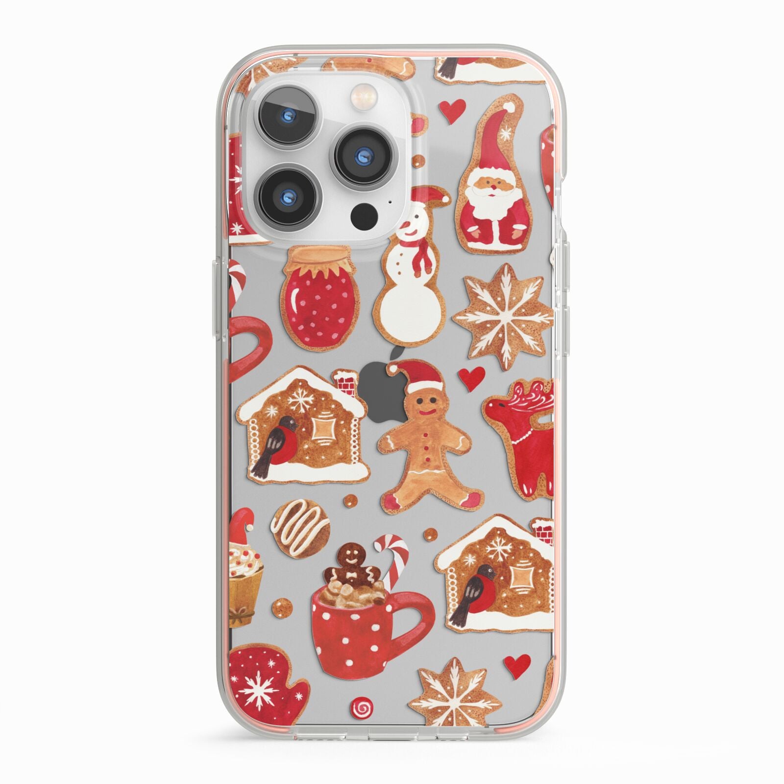 Christmas Baking iPhone 13 Pro TPU Impact Case with Pink Edges