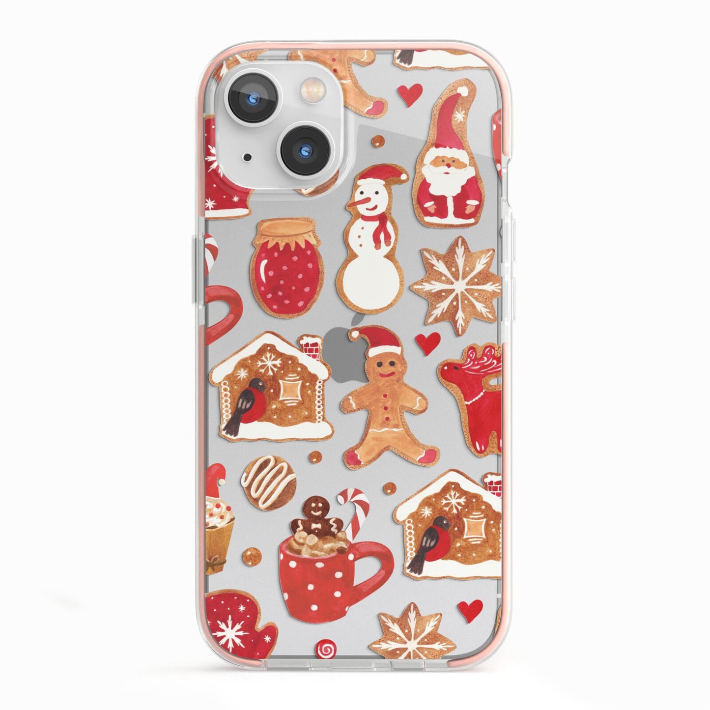 Christmas Baking iPhone 13 TPU Impact Case with Pink Edges