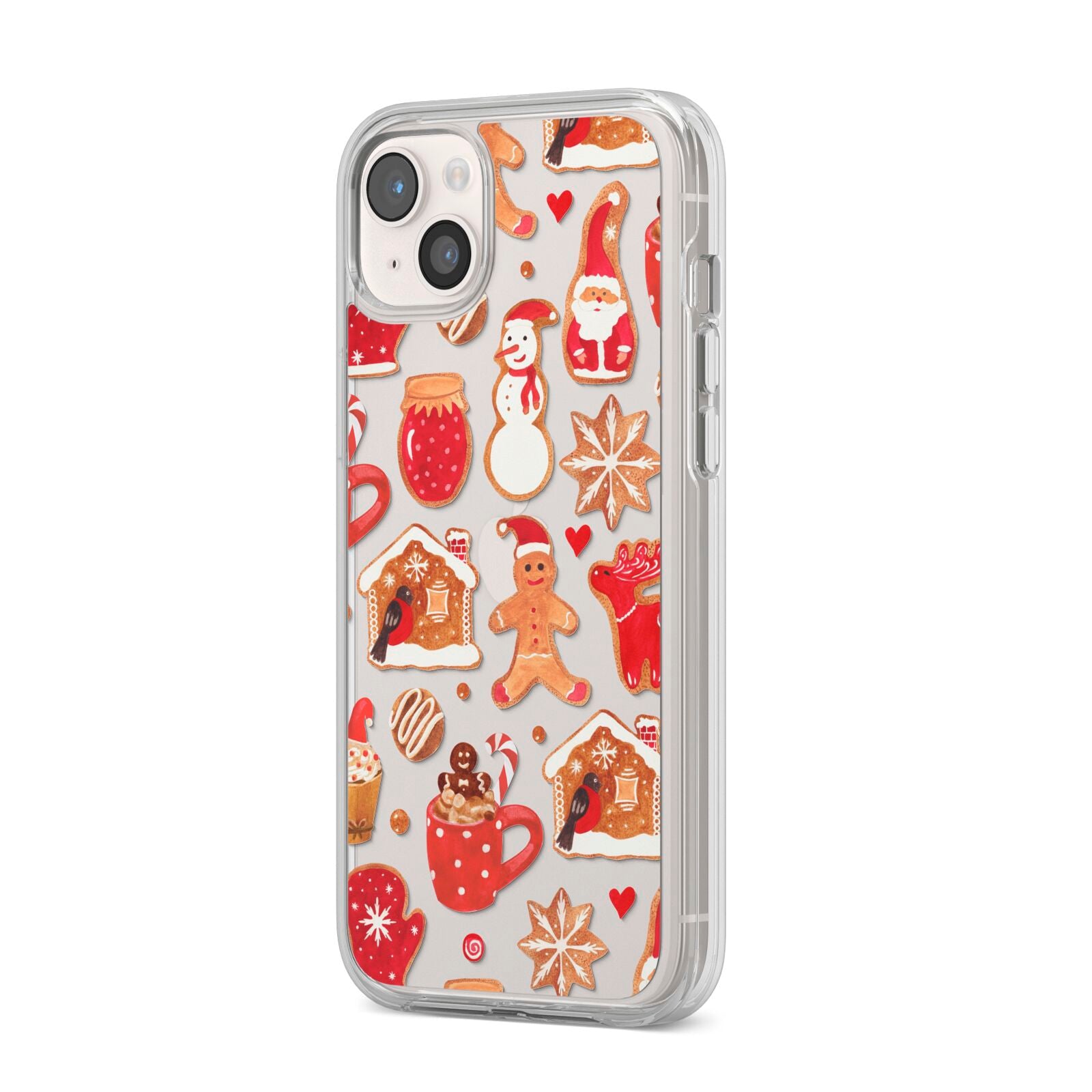Christmas Baking iPhone 14 Plus Clear Tough Case Starlight Angled Image
