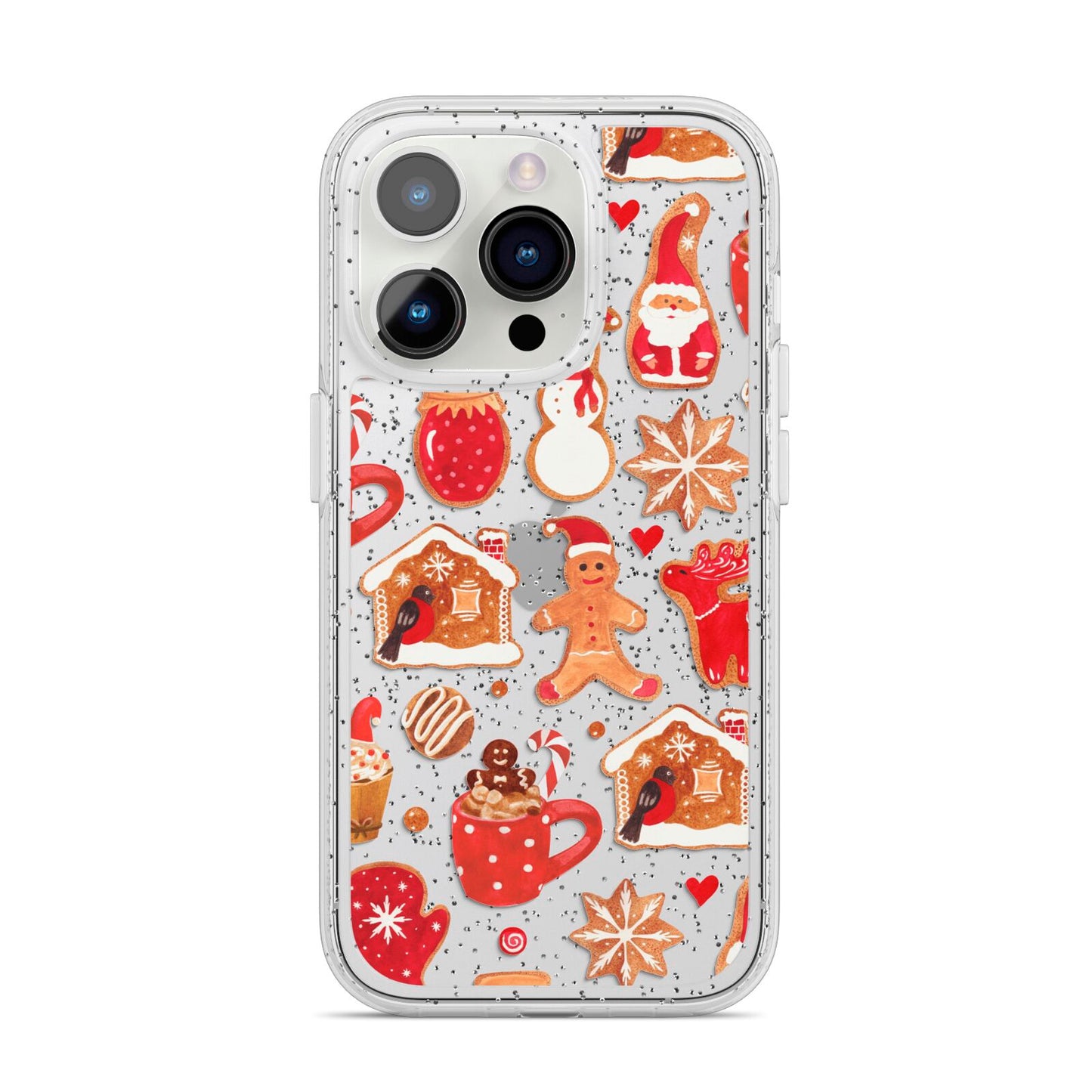 Christmas Baking iPhone 14 Pro Glitter Tough Case Silver