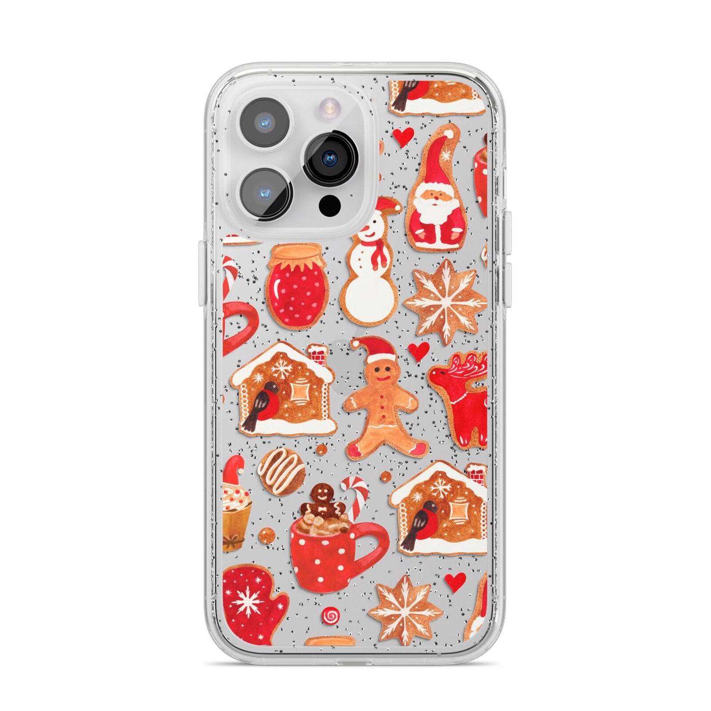 Christmas Baking iPhone 14 Pro Max Glitter Tough Case Silver