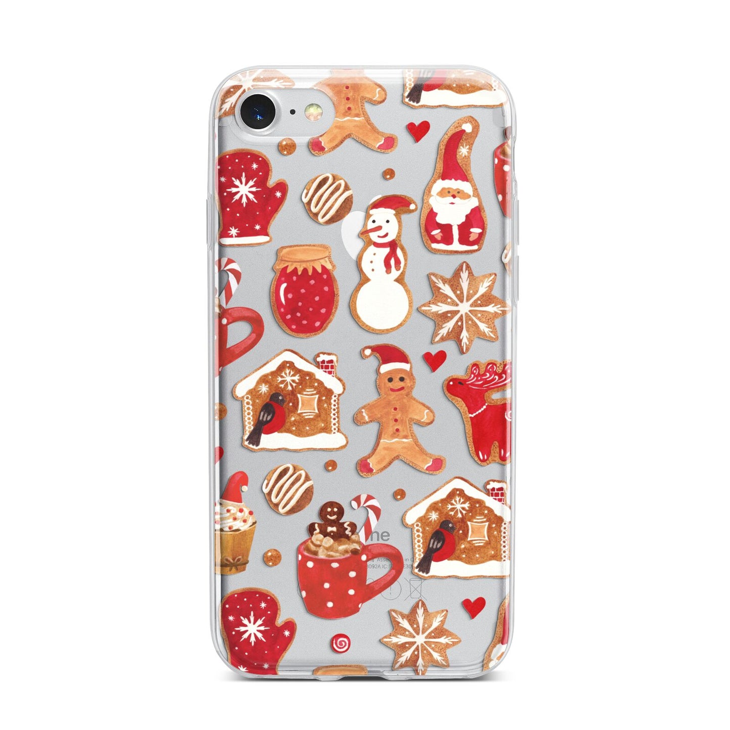 Christmas Baking iPhone 7 Bumper Case on Silver iPhone