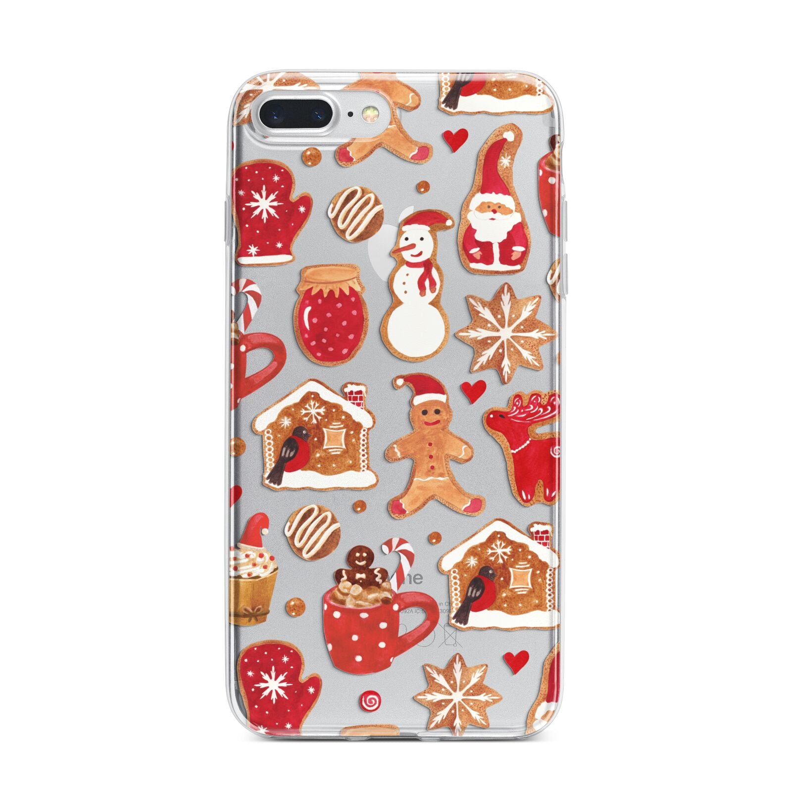 Christmas Baking iPhone 7 Plus Bumper Case on Silver iPhone