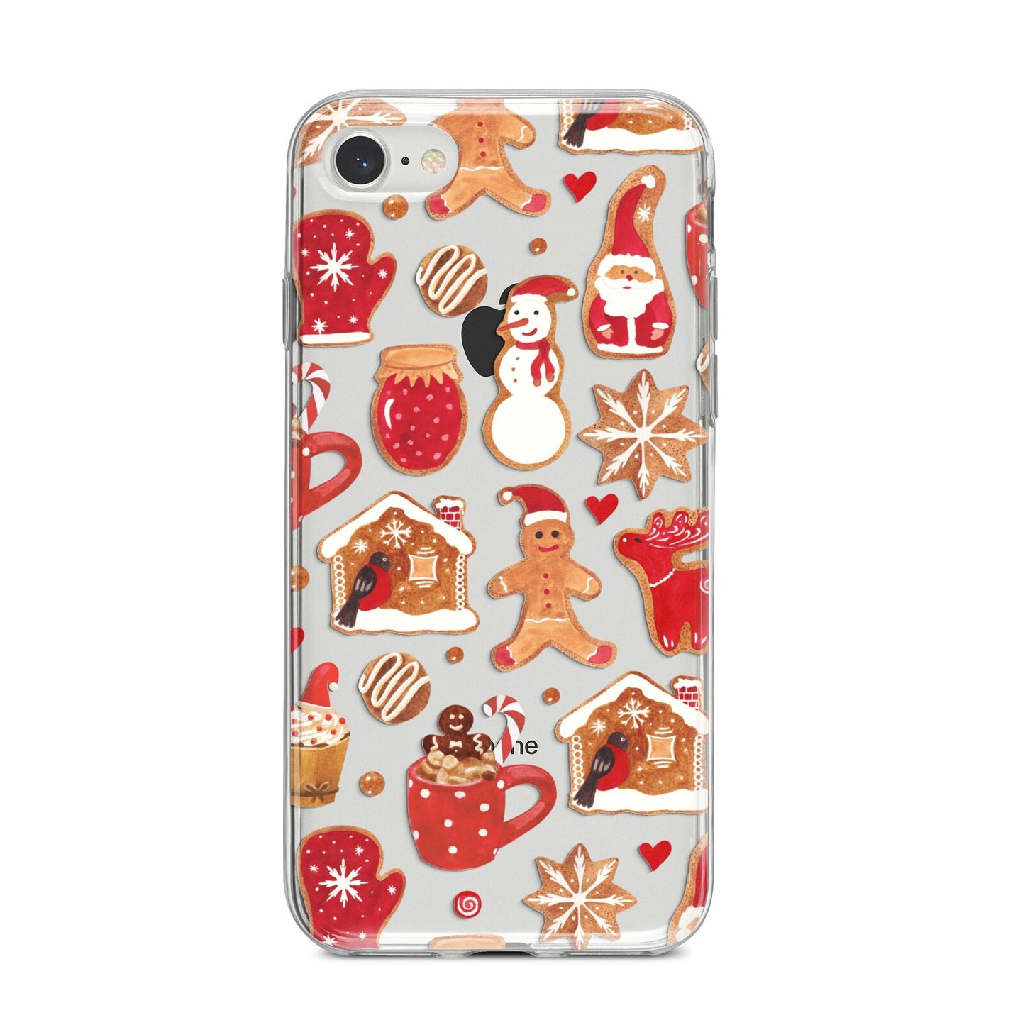 Christmas Baking iPhone 8 Bumper Case on Silver iPhone