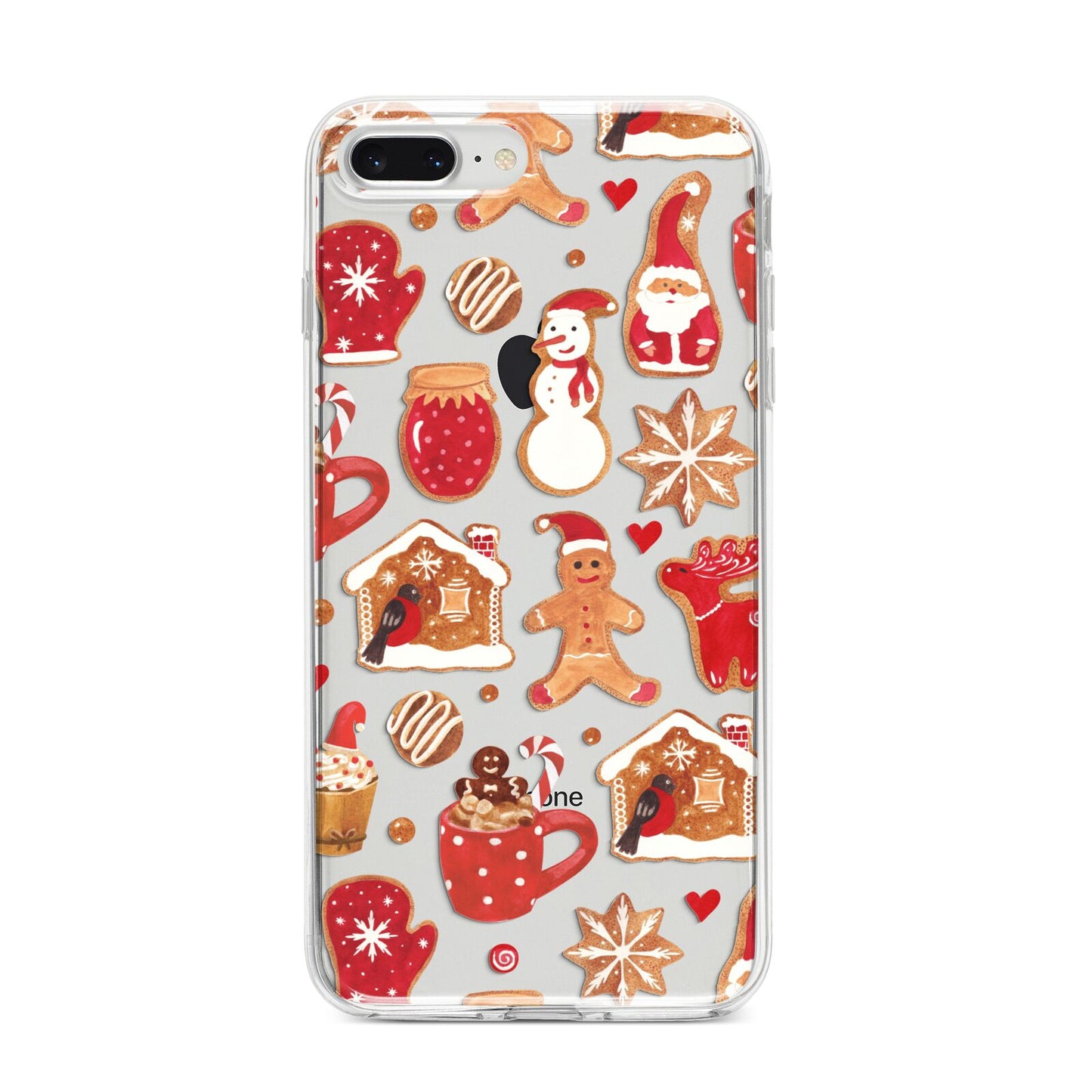 Christmas Baking iPhone 8 Plus Bumper Case on Silver iPhone