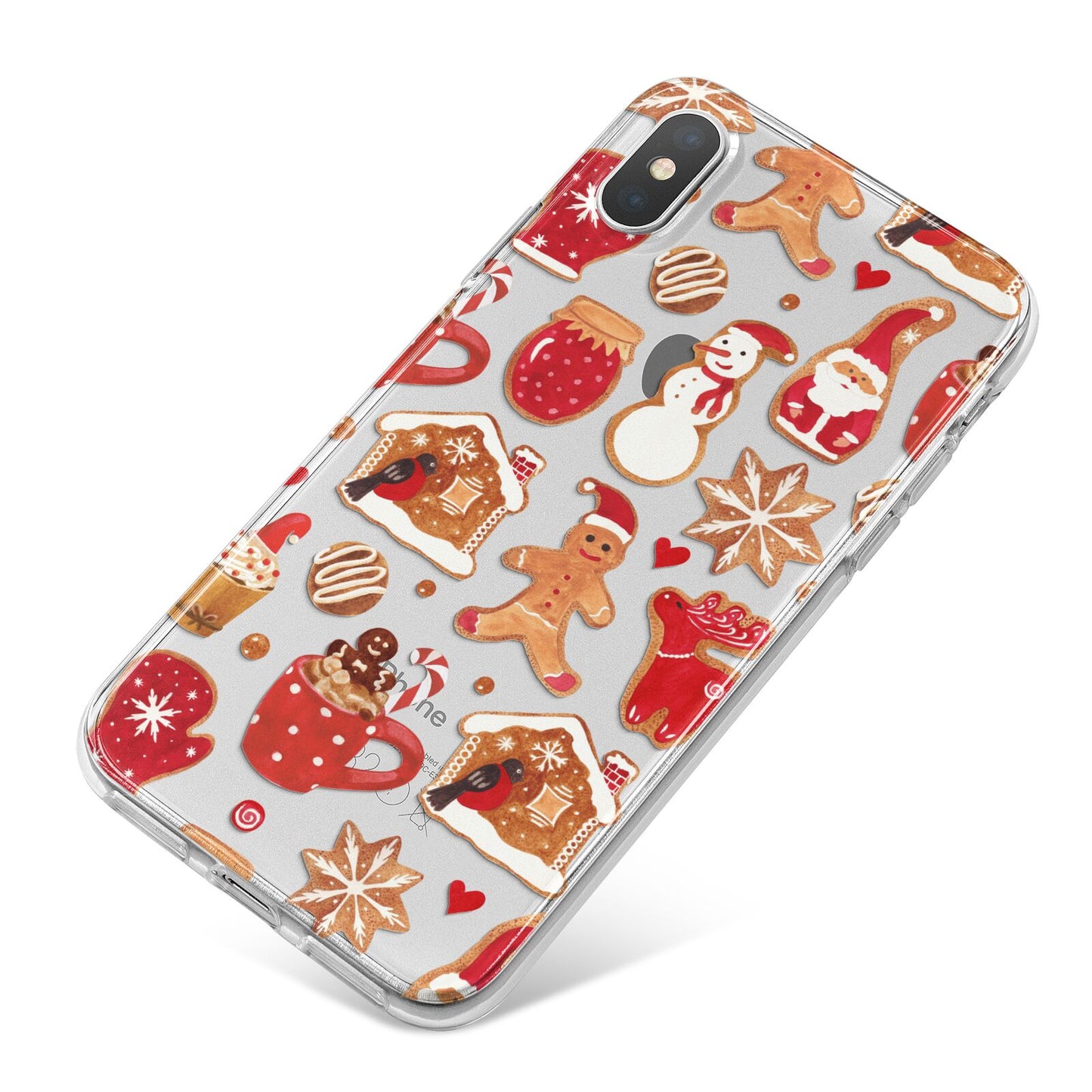 Christmas Baking iPhone X Bumper Case on Silver iPhone