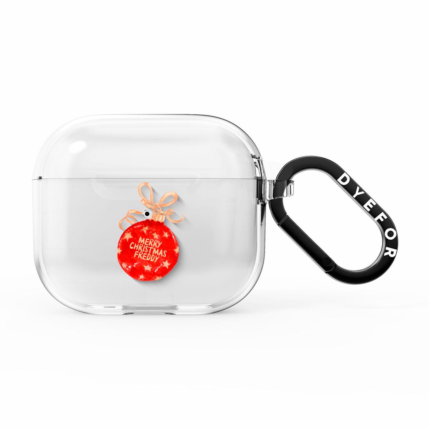 Christmas Bauble Personalised AirPods Clear Case 3rd Gen