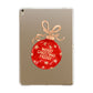 Christmas Bauble Personalised Apple iPad Gold Case