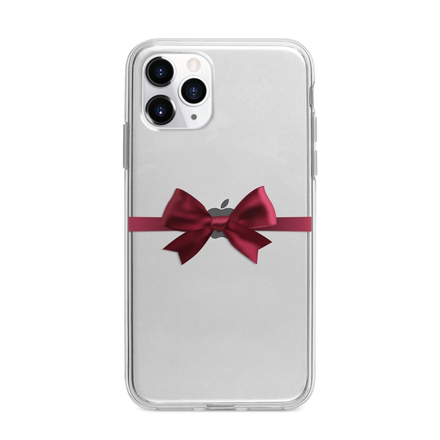 Christmas Bow Apple iPhone 11 Pro Max in Silver with Bumper Case