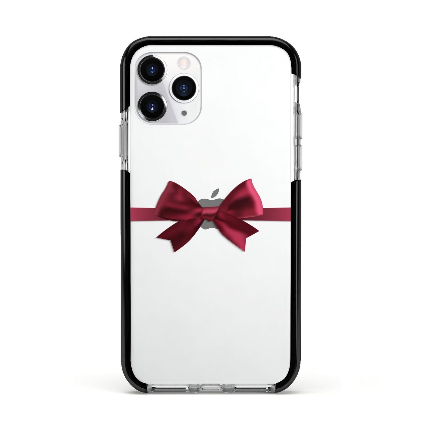 Christmas Bow Apple iPhone 11 Pro in Silver with Black Impact Case