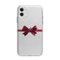 Christmas Bow Apple iPhone 11 in White with Bumper Case