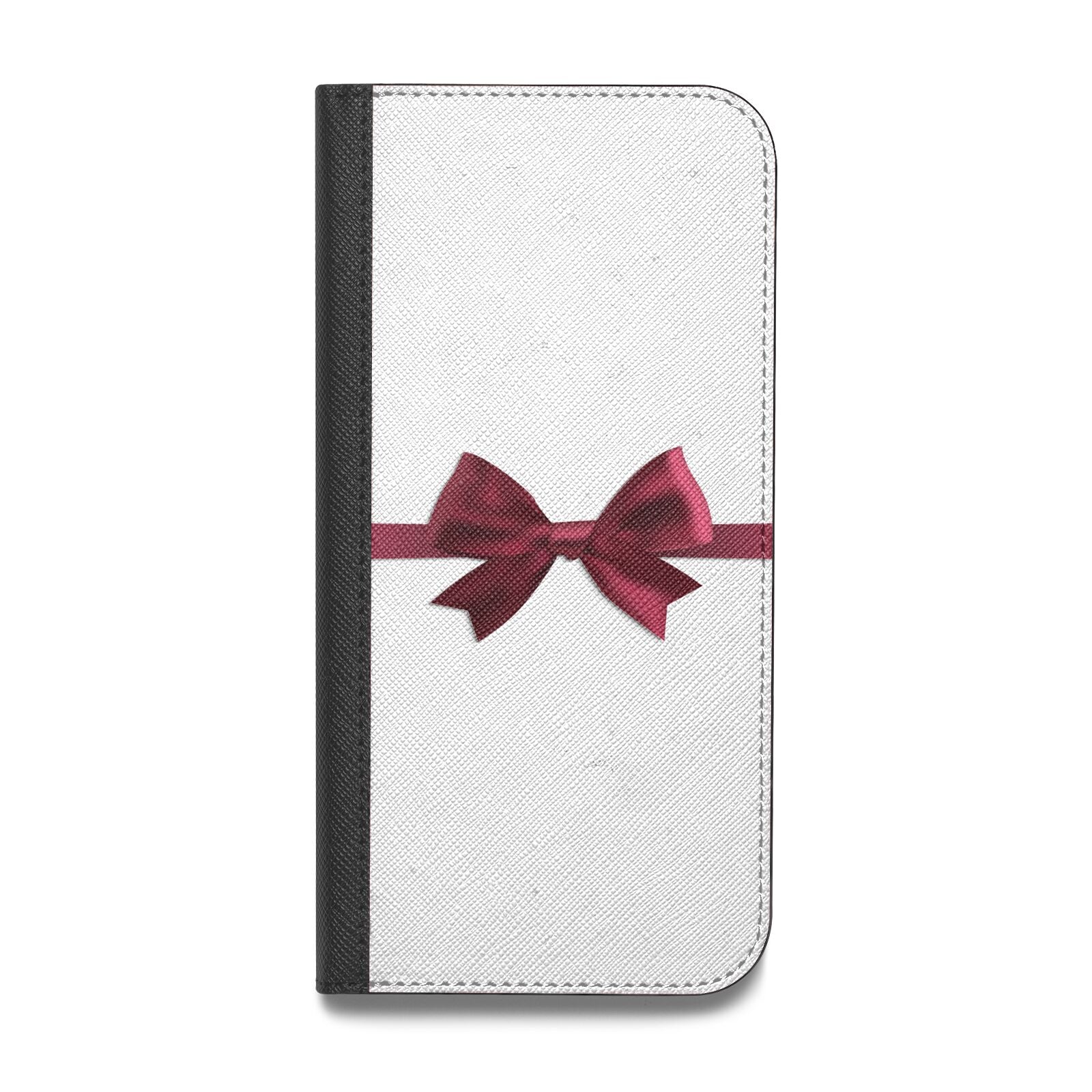 Christmas Bow Vegan Leather Flip iPhone Case