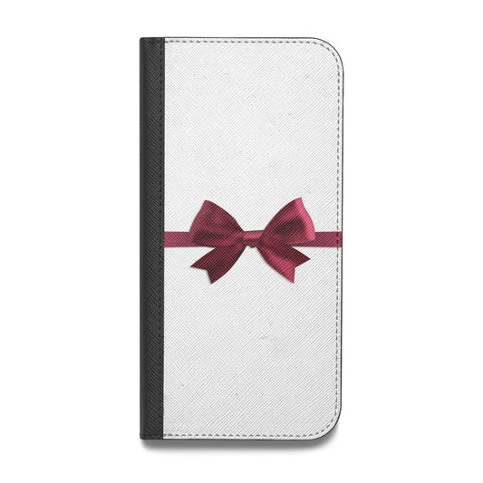 Christmas Bow Vegan Leather Flip iPhone Case