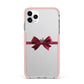 Christmas Bow iPhone 11 Pro Max Impact Pink Edge Case