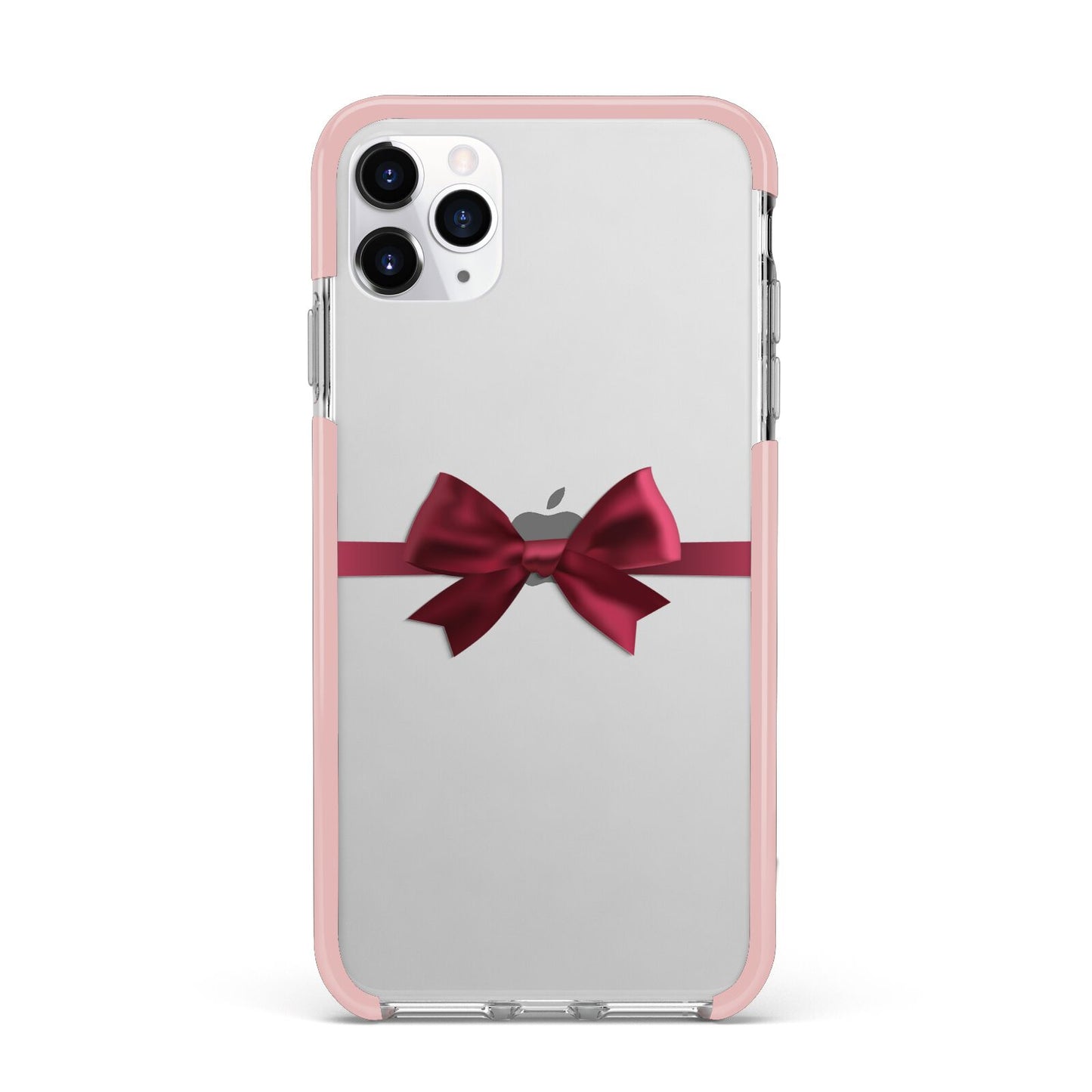 Christmas Bow iPhone 11 Pro Max Impact Pink Edge Case