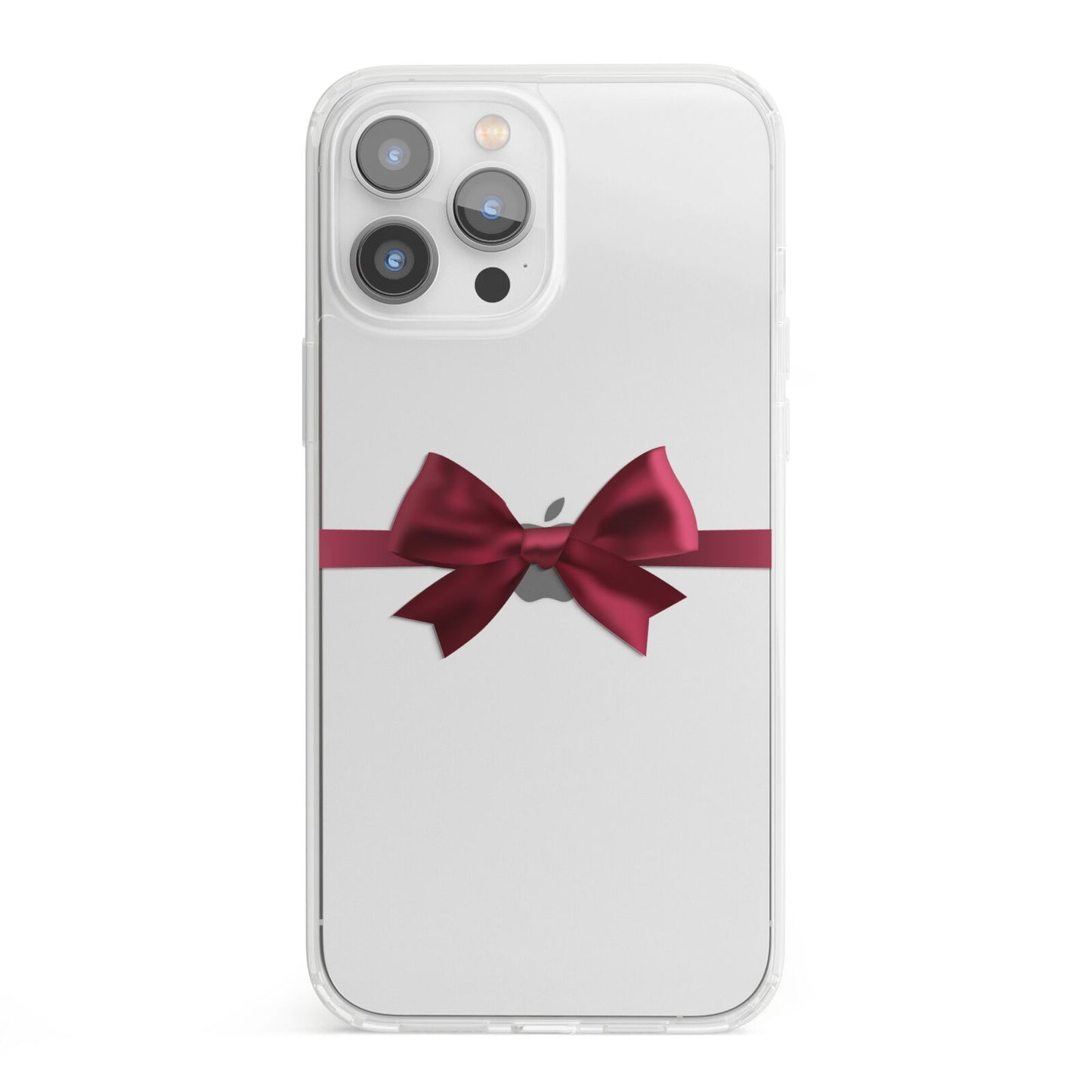 Christmas Bow iPhone 13 Pro Max Clear Bumper Case